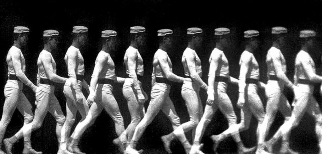 Man walking, chronophotography by Etienne-Jules Marey, c. 1886