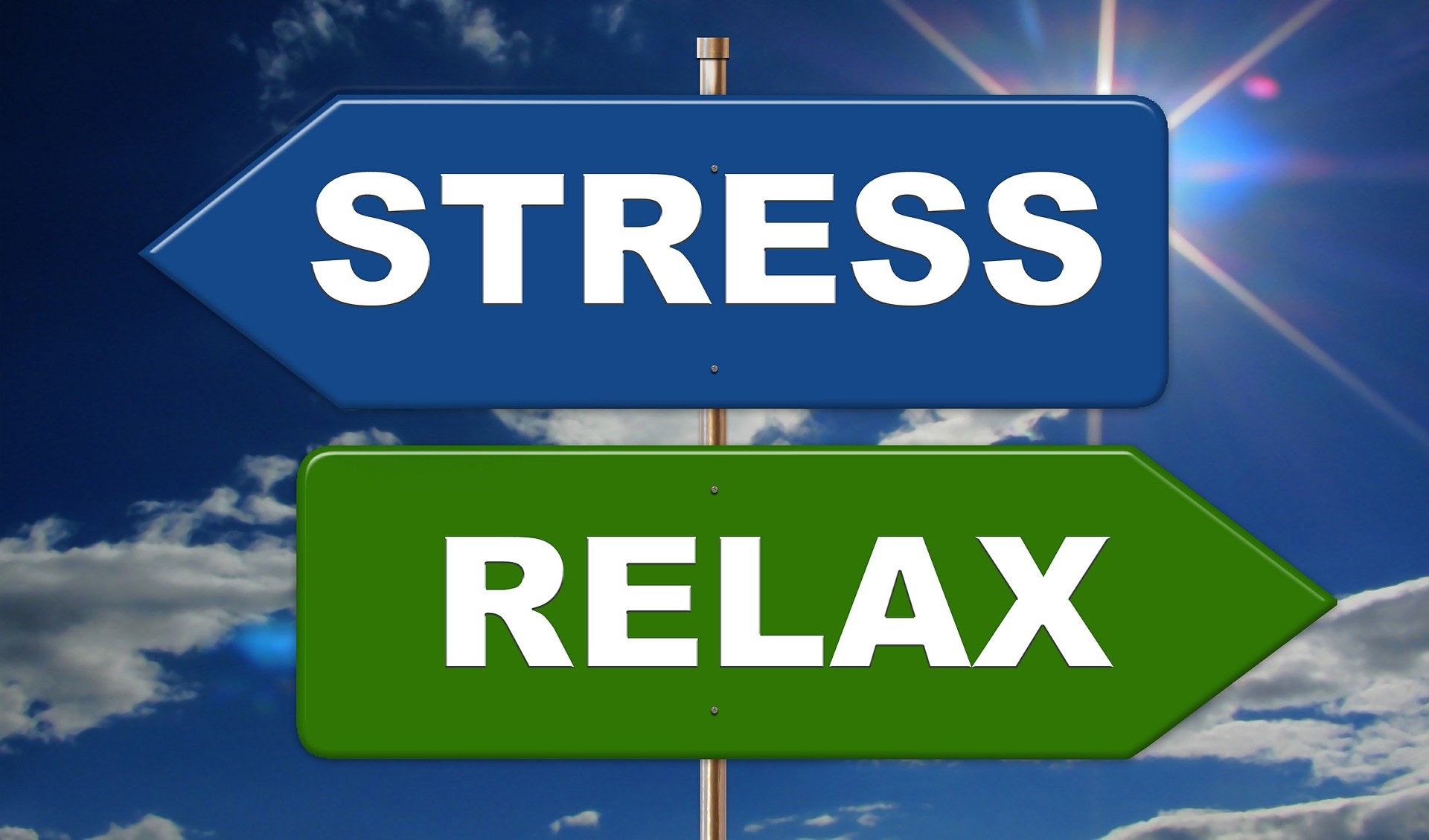 panneaus de direction stress vs relax